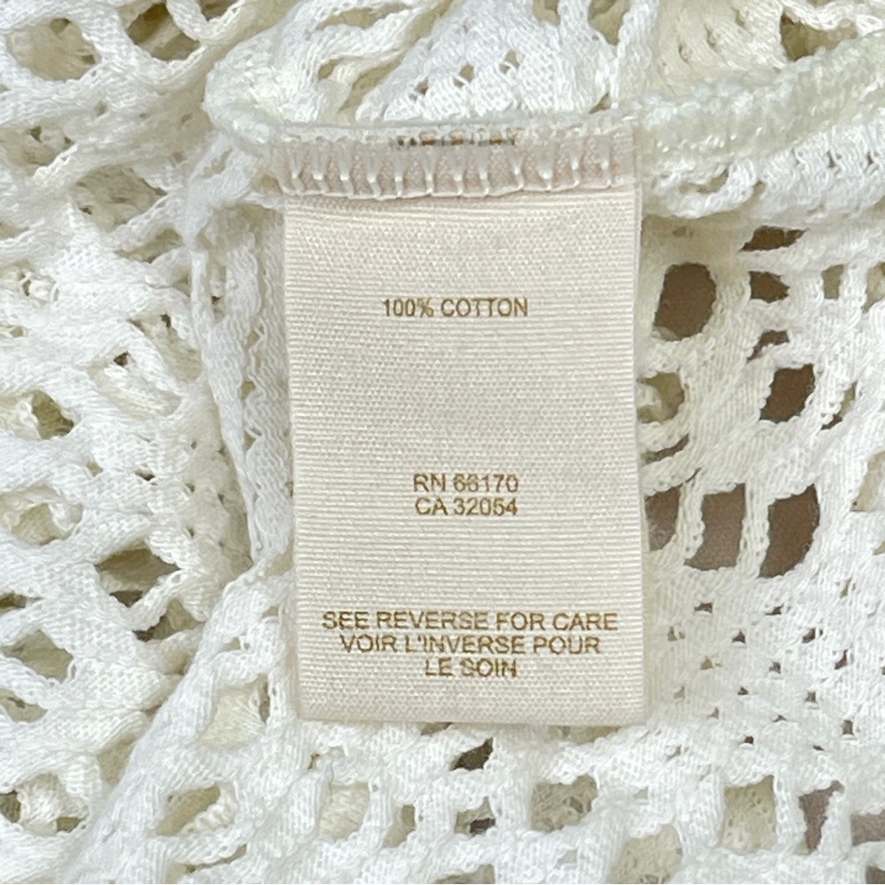 FREE PEOPLE Beach light crochet beige coverup jumpsuit, size M - Picture 13 of 16
